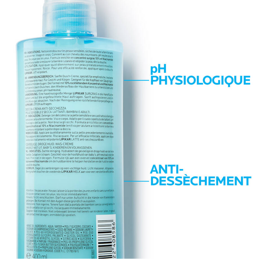 La Roche Posay Lipikar Surgras Douche-creme Concentree 400ml