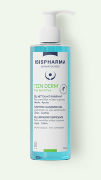Isispharma Teen Derm Sensitive Gel Nettoyant Purifiant 250ml