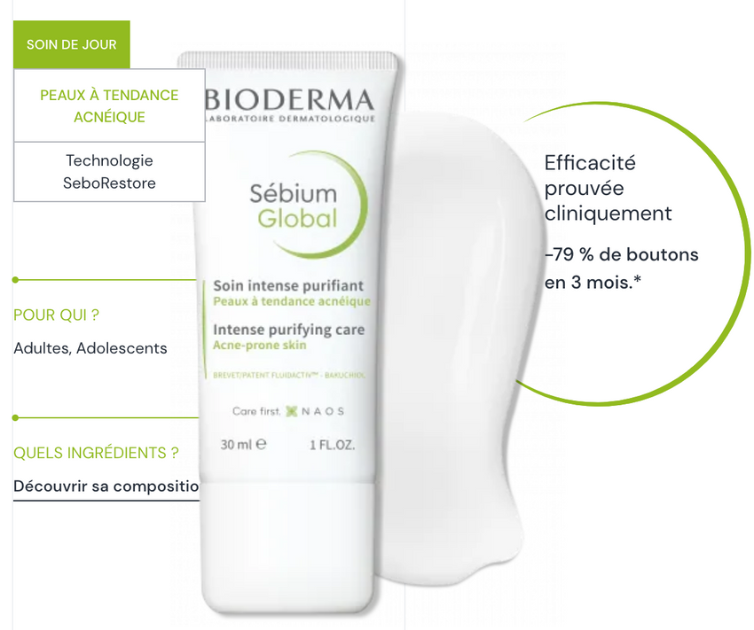 Bioderma Sebium Global Soin Intense Purifiant 30ml
