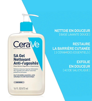 Cerave Sa Gel Nettoyant Anti-rugosites 473ml