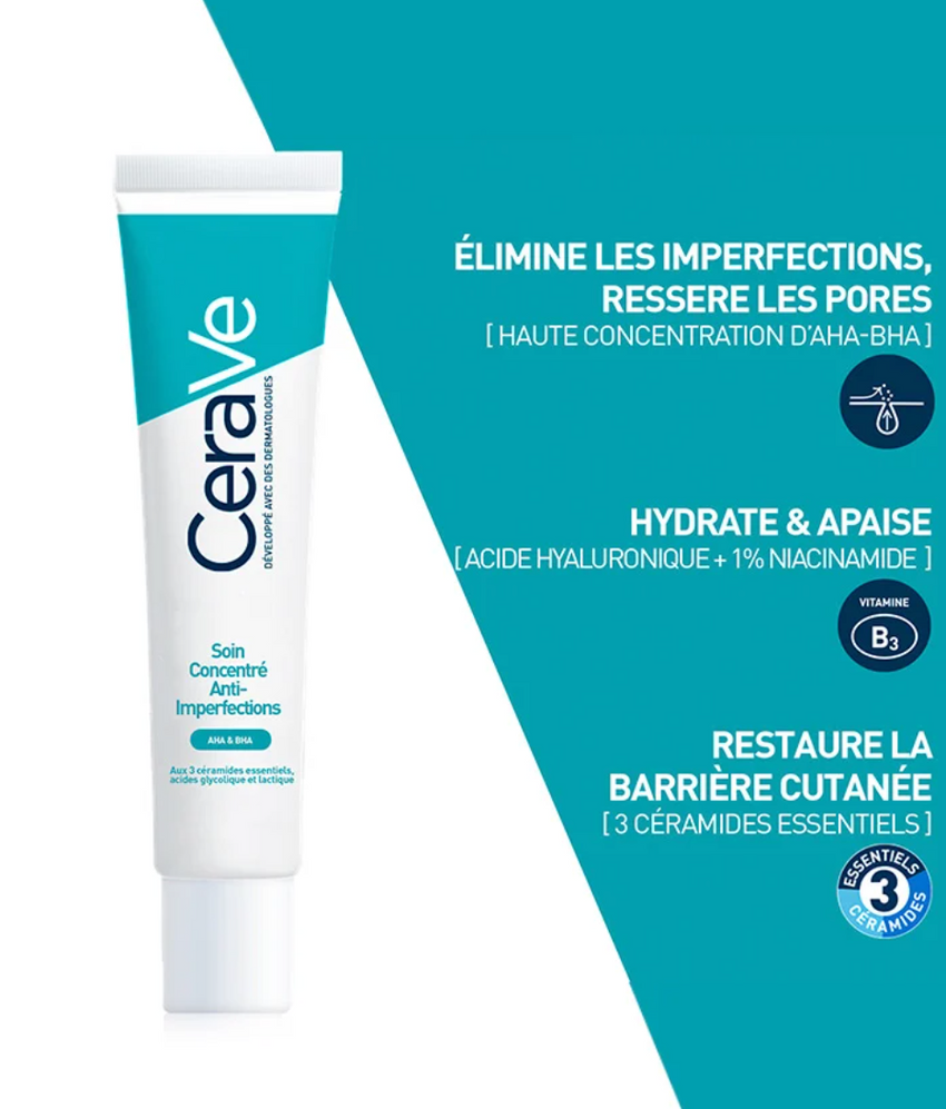 Cerave Soin Concentre Anti-imperfections Aha 40ml