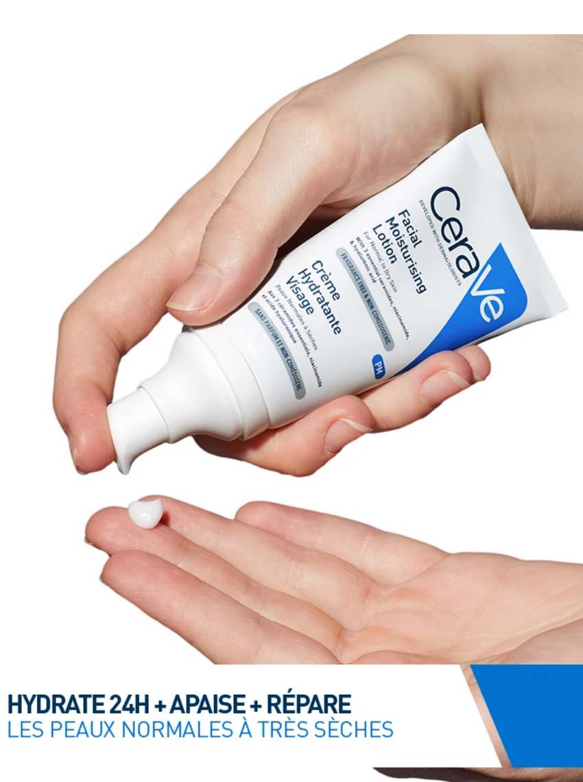 Cerave Crème Hydratante Visage Peaux Normales à Sèches 52ml