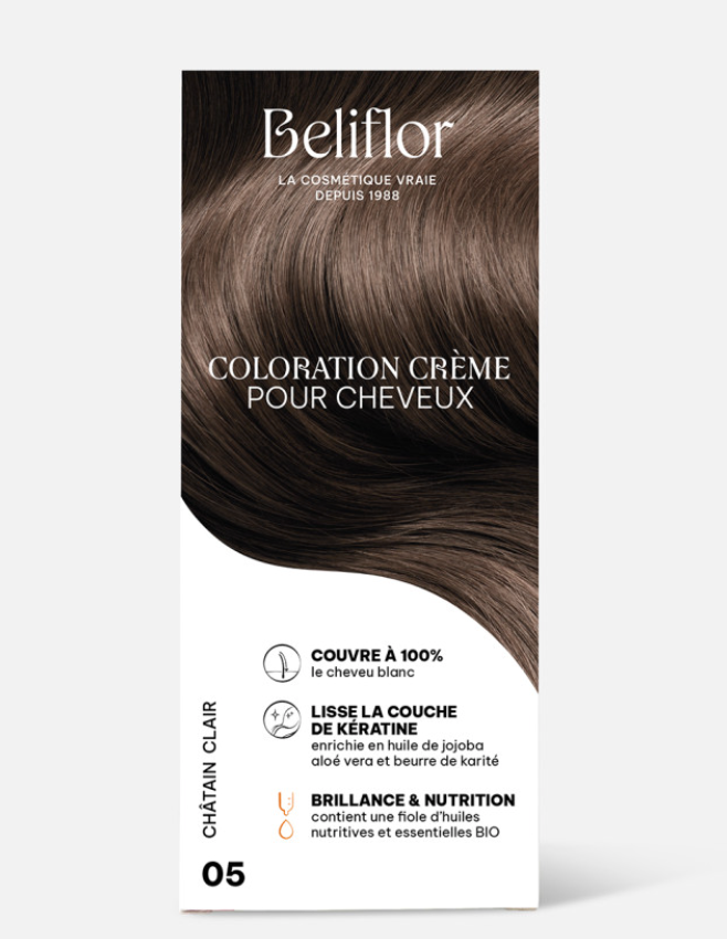 Beliflor Coloration Crème Numero 05 Chatain Clair 120ml