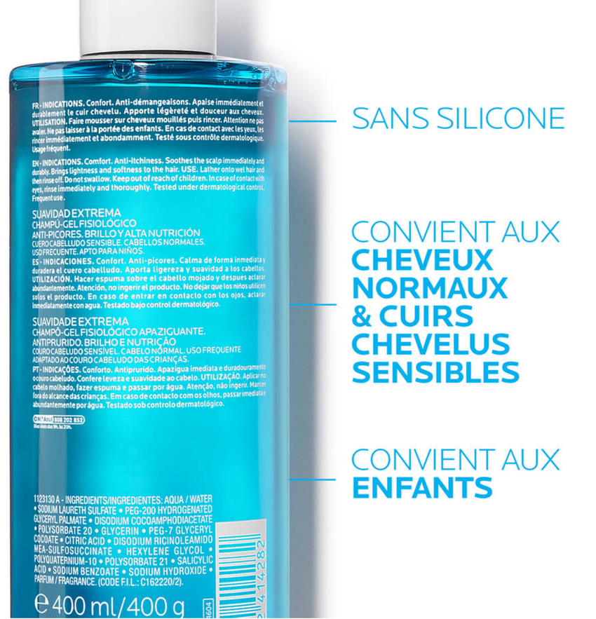 La Roche Posay Kerium Shampoing Gel Physiologique Doux Extreme 400ml
