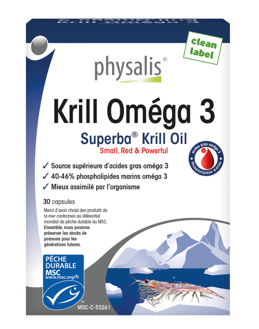 Physalis Krill Omega 3 Boite De 30 Capsules