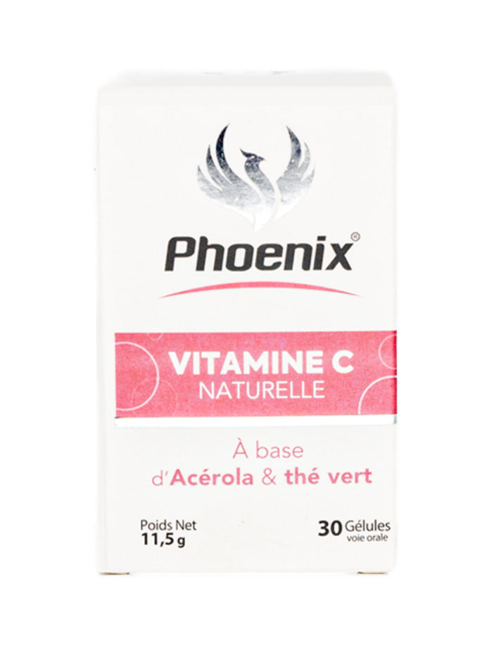 Phoenix Vitamin C Naturel à base d'Acerola Boite De 30 Gelules