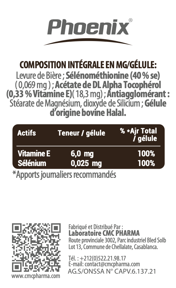 Phoenix Vitalite Cheveux & Ongles Boite De 60 Gelules